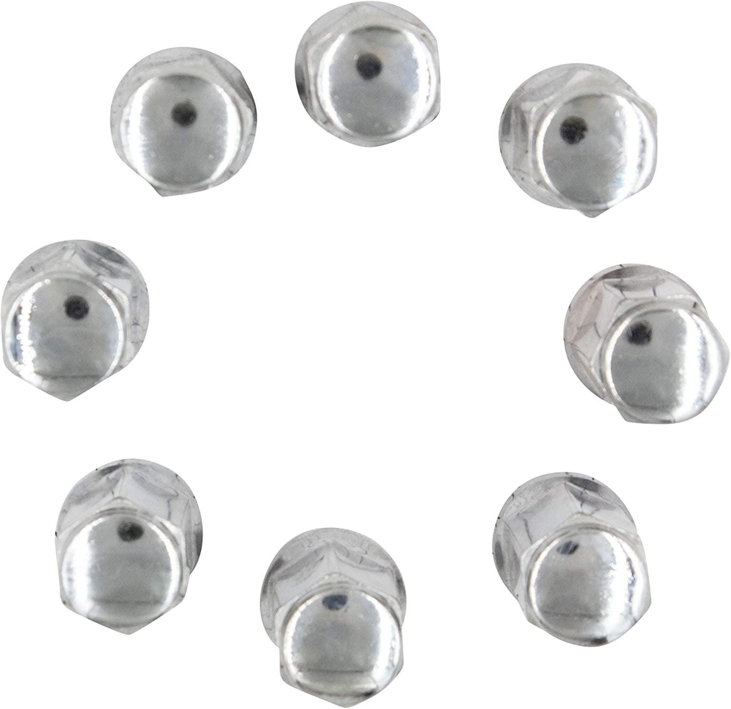 Wheel Accessories Parts Set of 32 Chrome 14x1.5 Lug Nuts Closed End Acorn Truck Lug Nuts Kit Cone Seat 19mm (3/4") Hex, 1.75" Long Wheel Lug Nut - Fits Chevy Silverado, Suburban, Ford F250 F350