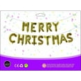 thumbnail image 1 of Globo de película de aluminio con diseño de Feliz Navidad de 16 pulgadas, globo para disfrazarse de Halloween y Navidad, 1 of 6