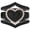 Black and Rose Gold, variant on Stackable 3-Piece Ring Set - Women's Heart Metal Frame & CZ Stones Collection