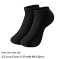 thumbnail image 2 of 6-Pair Pack Unisex Cotton Linen Crew Socks, Breathable Solid Color Casual Socks for Sensitive Skin and Natural Comfort, Black, One Size, 2 of 8