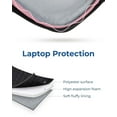 thumbnail image 3 of BAGSMART Upgrade Laptop Sleeve Case Compatible with 13"-14" MacBook Air Pro, Puffy Padded Protective Slim Computer Bag with Accessories Bag & Handle, Black, 3 of 8