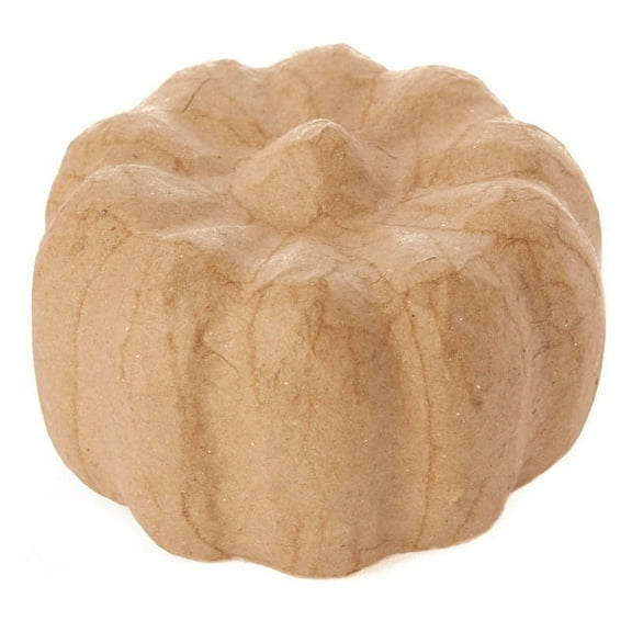 Factory Direct Craft Natural Paper Mache Pumpkins for Fall Home Decor - 4 Pcs