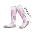 thumbnail image 5 of Lunxisen 2 Pcs Wool Ski Socks Thermal Warm Winter Thick Knee High Snowboarding Skiing Socks for Women Men, 5 of 8