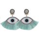 thumbnail image 1 of Pendientes de borlas bohemios Yashi Pendientes con dedos Pendientes de cristal E1116 Lt Blue, 1 of 5