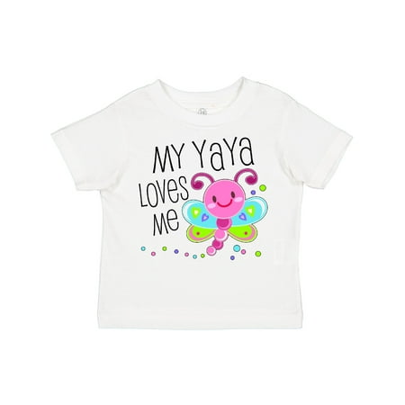 

Inktastic My Yaya Loves Me- Cute Dragonfly Gift Toddler Boy or Toddler Girl T-Shirt