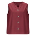 thumbnail image 5 of TAGOLD Womens Round-Neck Tank Top Solid Color Neck Loose Casual Summer Tank Top, 5 of 5