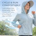 thumbnail image 5 of Sun Protection Clothing for Women and Men, Upf 50 Sun Jacket with Removable Brim, Lightweight Athletic Zip up Hoodie, 5 of 7