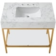thumbnail image 5 of Meridian Furniture Marmo White Engineered Stone Bathroom Vanity, 5 of 9