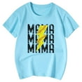 thumbnail image 4 of T-shirts d'Été pour Filles Tout-Petits, Manches Courtes Imprimées, Basiques, à Volants, Col Rond, pour l'École, Taille 5-6 Ans, 4 of 4