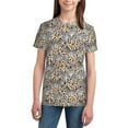 thumbnail image 2 of Honeii Zebra Print Youth Short Sleeve T-Shirt,Boys Athletic Shirt,Quick Dry Short Sleeve Performance Moisture Wicking T Shirt, 2 of 6