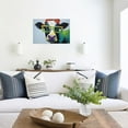 thumbnail image 2 of ZHONGYUTONG Animals with Glasses Wall Art Farm Animal Pictures Colorful Cow Canvas Painting Funny Cow Poster Nursery Children's Room Wall Decor (12.00" x 18.00"), 2 of 6