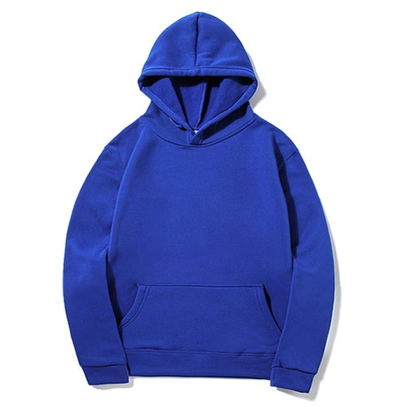 Penkiiy Mens Hoodies Pullover Long Sleeve Casual Fashion Hoody Sweatshirts Drawstring Gym Hooded Sweater with Pockets XL Blue