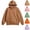 Coffee, variant on HAJWOH Men's Pullover Hoodie with Dropped Shoulder Sweatshirt Classic Loose Pullover Sweatshirts with Pocket