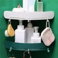 thumbnail image 2 of Billuyoard Estante de esquina Soporte Triangular Estante de almacenamiento sin perforaciones Soporte montado en la pared de la ducha Estantes Juegos de accesorios de baño Gris, 2 of 6