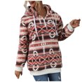 thumbnail image 1 of Tops holgados con capucha y estampado de manga larga para mujer Pompotops FGAJ22724, 1 of 7