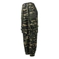 thumbnail image 4 of Camo Pants Women Cargo High Waisted Trendy Belt Design Long Pants Stretchy Slim Fit Skinny Joggers Fall Winter Trousers Camouflage L, 4 of 9