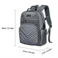 thumbnail image 2 of KAUKKO, mochilas para ordenador portátil para mujer, para portátil de 14 ", bolsa informal para ordenador, mochila con patrón elegante para el trabajo, viajes, negocios KAUKKO  KS26-GRIS, 2 of 5