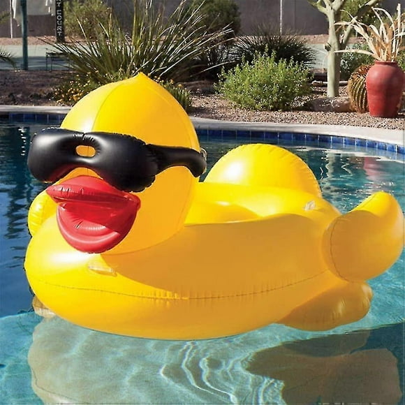 Inflatable Duck Pool Float, 79'giant Tub Float Tanning Pool Lounge Float For Kids Adults Outdoor Pool Float Bed Sunbathing Pool Raft For Beach Lake