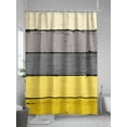 thumbnail image 5 of Farmhouse Rustic Wood Texture Shower Curtain, Yellow Grey Bathroom Decor Curtains Set with Hooks, Waterproof Fabric Home Accessories， Stall 36 X 78 Inch, 5 of 6