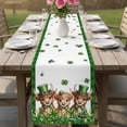 thumbnail image 4 of St. Patrick's Day Table Runner 70 Inches, Cute Highland Cow Shamrock Gold Coin Green Bed Runner Dresser Scarves Tabletop for Indoor Outdoor Parties/Ceremony/Banquet, 13" x 70", 4 of 8