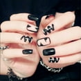 thumbnail image 3 of Durable 24Pcs/Box Fake Artificial Nails, Nail Tips, Nails Tips, For Manicure Store Black Women Easy To Remove, 3 of 6