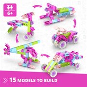 Engino- STEM Girls Building Toys, 15 Model Set, Educational Toy for Ages 6+