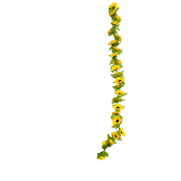 Simulación de enredaderas de girasol, enredaderas de flores falsas, enredaderas de interior para montaje en pared, cubiertas de tuberías de aire acondicionado, tiras de flores decorativas