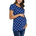 thumbnail image 4 of SAYFUT Plus Size Women Maternity Tops T-Shirt Ladies Summer Casual Pregnancy Blouse Tee, 4 of 5