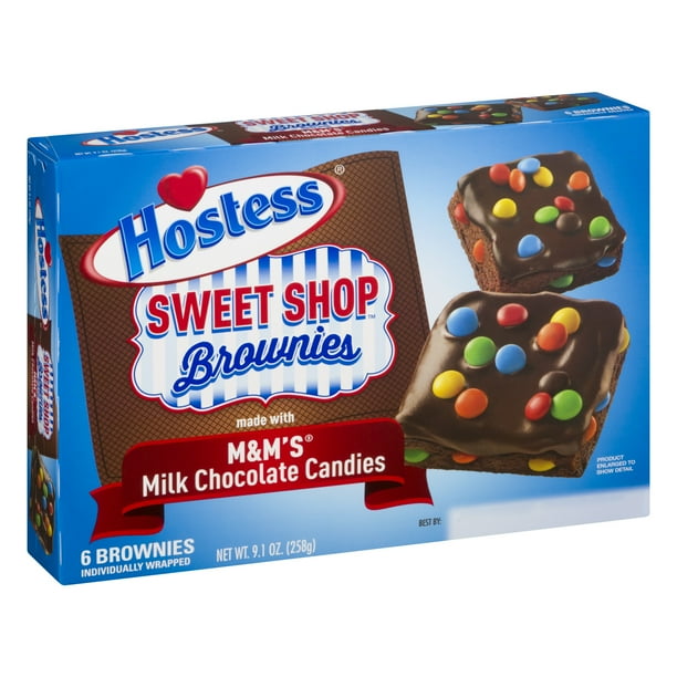 Hostess Brownies Made with Milk Chocolate M&M'S, 6 count, 9.1 oz