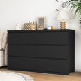 thumbnail image 3 of Oufan 6 Drawers Dresser Chests for Bedroom, Wood Chests of Drawers, Modern Dressers Chest Organizer for Bedroom, Living Room, Hallway, Black, 3 of 9