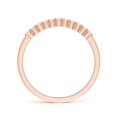 thumbnail image 2 of ANGARA Lab Grown Eleven Stone Diamond Wedding Ring for Women in 14K Rose Gold (Size-1.5mm| Color-F-G| Clarity-VS) | April Birthstone, Anniversary, Jewelry Gift for Women | Lab-Grown Diamond Ring, 2 of 4