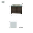 thumbnail image 5 of Direct Wicker 3-Piece Outdoor Rattan Wicker Lounge Chairs Set w/ Cushion & Pillow, Adjustable Reclining Backrest Lounger Chairs and Table - Gray, 5 of 11