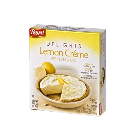 (3 Pack) Royal Delights Pie Filling Mix, Lemon Crme, 2.83