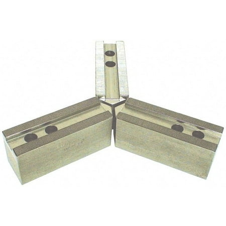 

H & R Manufacturing 12 & Up Chuck Capacity 1.5mm x 60° Serrated Attachment Square Soft Lathe Chuck Jaw