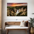 thumbnail image 3 of Elephant Stock Yellowstone Waterfalls Wall Art - Horizontal Canvas Wall Art - Living Room Wall Decor - Nature Canvas - Green And Orange Decor - 48" x 32", 3 of 8