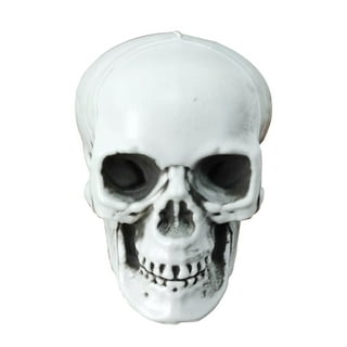 Skull Bead - Gray Plastic - (10 pack)