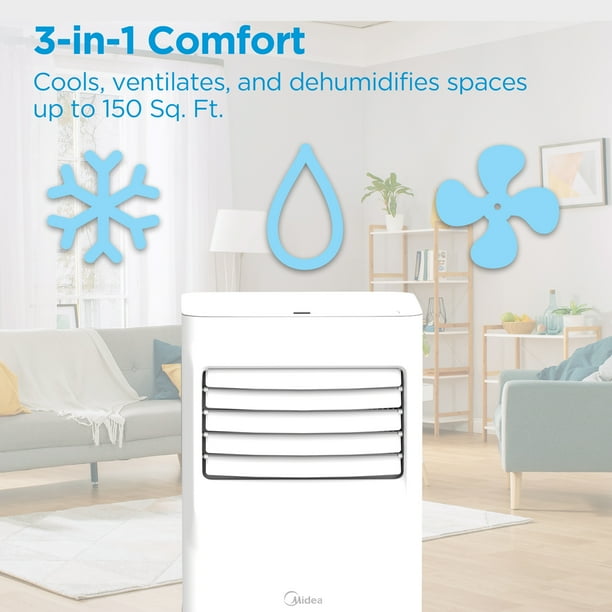 Midea Compact 5,000 BTU AC Unit, Portable, Cools up to 150 Midea Compact 5,000 BTU AC Unit, Portable, Cools up to 150