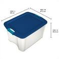 thumbnail image 2 of Sterilite Latch & Carry 18 Gallon Plastic Stacking Storage Tote, 18 Pack, 2 of 9