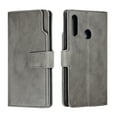 thumbnail image 2 of Galaxy A20S Wallet Case, Allytech Premium PU Leather Multiple Cards Slots Cash Holder Flip Cover Kickstand Protective Kickstand Magnetic TPU Back Cover Case for Samsung Galaxy A20S, Gray, 2 of 10