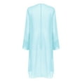 thumbnail image 6 of Alvivi Womens Long Sleeve Sheer Mesh Shrug Elegant Chiffon Open Front Bolero Cardigan Jacket Light Blue XXL, 6 of 6