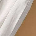 thumbnail image 5 of up to 60% off Gifts Usmixi Womens Plus Size Wide Leg Capris Casual Solid Loose Pleated High Waist Cropped Trousers Summer Breathable Cotton Linen 3/4 Pants White l, 5 of 6