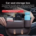 thumbnail image 5 of Naierhg Car Seat Filler with Cup Holder Faux Leather Car Seat Filler with Cup Holder Capacity Automotive Seat Storage Box Easy Installation Universal Seat, 5 of 8