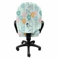 thumbnail image 3 of Spring Office Chair Slipcover, Creative Abstract Pattern with Flowers and Outline Birds Nostalgia, Protective Stretch Decorative Fabric Cover, Standard Size, Pale Blue Multicolor, by Ambesonne, 3 of 5
