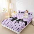 thumbnail image 2 of Manfei Cute Bowtie Fitted Sheet Full,Cartoon Polka Dot Bed Set,3-Piece,1 Fitted Sheet and 2 Pillowcases, 2 of 6