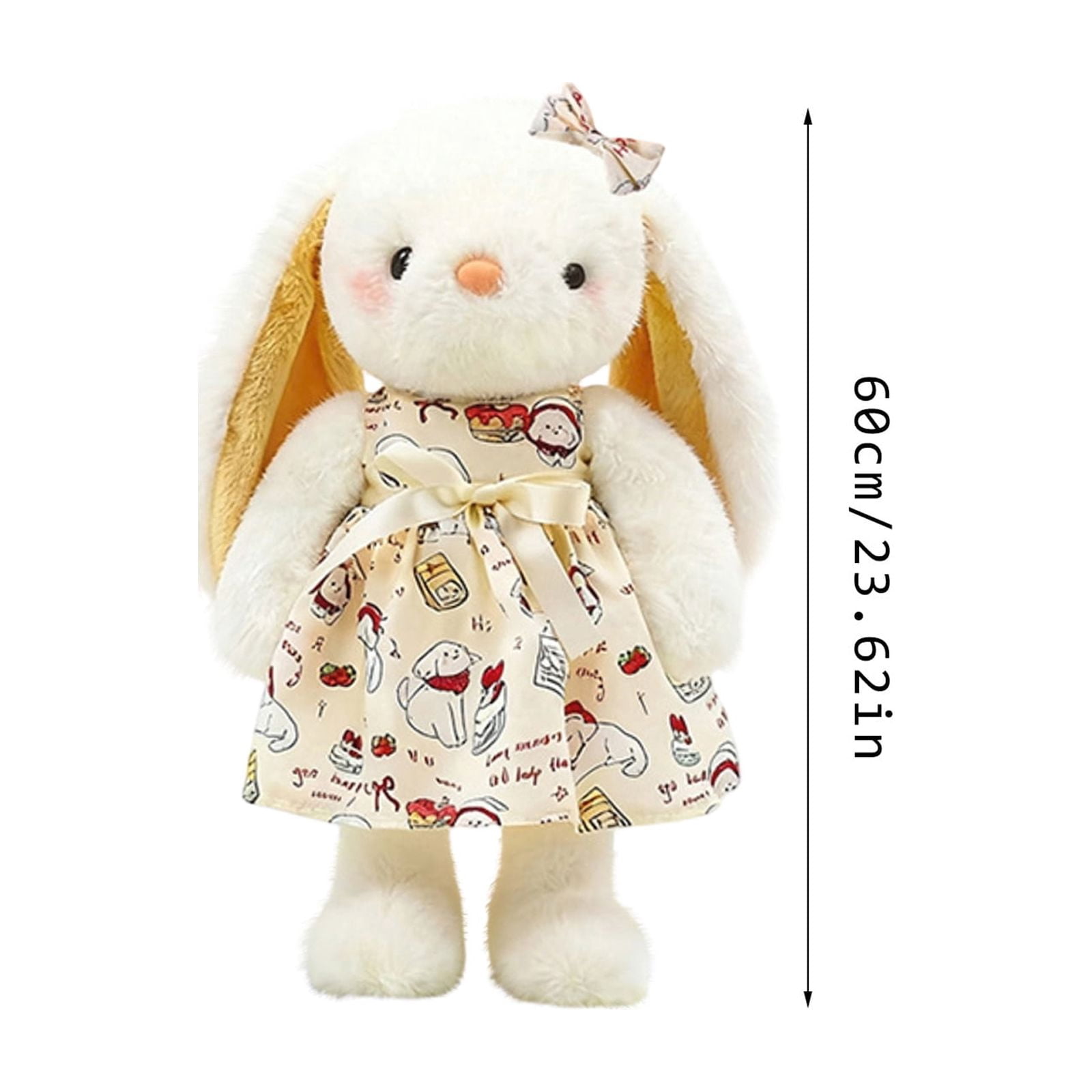 60cm Giant Easter Bunny Plush Toy, Super Soft Stuffed Animal for Home Decor, Birthday Gift for Kids Adults & Easter Basket Stuffers (1 Plush Toy, 60cm)