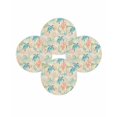 thumbnail image 7 of 13 Inch Round Placemats Set of 4, Teal Red Coastal Non Slip Heat Insulation PP Table Mats, Summer Beach Nautical Sea Turtle Coral Starfish Washable Place Mats for Kitchen Dining Party Table Decor, 7 of 7