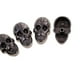 thumbnail image 3 of Juego de 5 tachuelas metálicas con forma de calavera estilo gótico punk de 21x15 mm con cierre de rosca para bolsos, zapatos y accesorios de cuero. Negro, 3 of 6