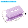 thumbnail image 2 of Uxcell 1/4" 2 Hole Paper Punch Metal Hole Puncher 8 Sheet Punch Capacity Adjustable Hole Punch, Purple, 2 of 6