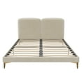 thumbnail image 4 of CosmoLiving by Cosmopolitan Coco Upholstered Bed Frame, Queen, Ivory Velvet, 4 of 18