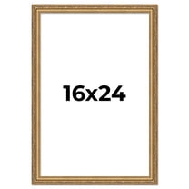 16x24 Frame Gold Solid Wood Picture Frame Width 1.25 Inches | Interior Frame Depth 0.375 Inches |